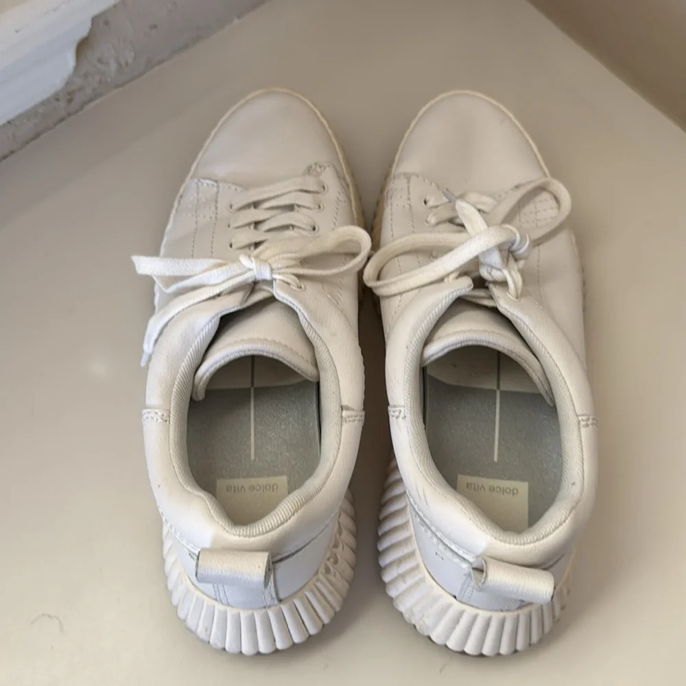Dolce Vita White Lace-Up Sneakers - Picture 3 of 5